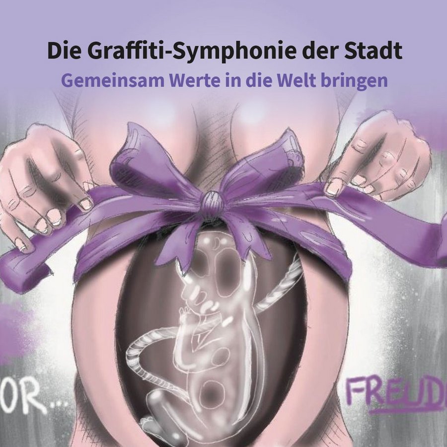 Vorfreude - Flyer Graffitkunstwerk zum 3. Advent von Tamara SOMA Volgger