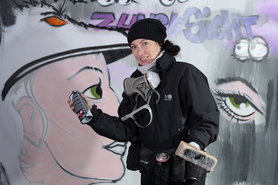 Graffitikunstwerk «Zuversicht» zum 1. Advent