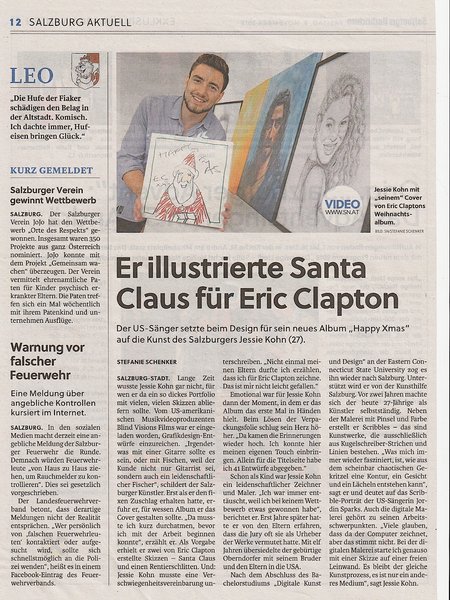 Er illustrierte Santa Claus für Eric Clapton (Salzburg Aktuell)