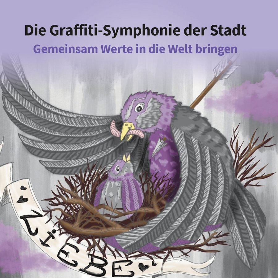 Liebe - Flyer Graffitkunstwerk zum 4. Advent von Tamara SOMA Volgger