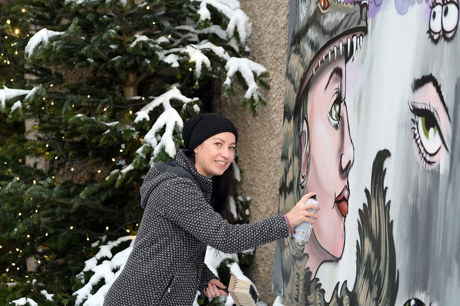 Graffitikunstwerk «Zuversicht» zum 1. Advent