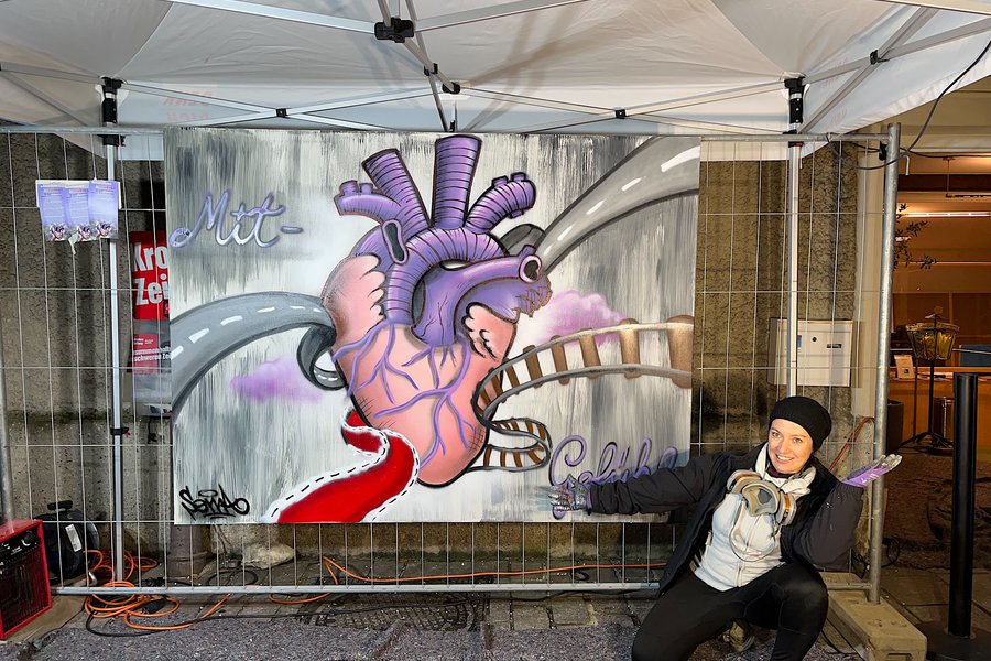 Graffitikunstwerk «Mitgefühl» zum 2. Advent