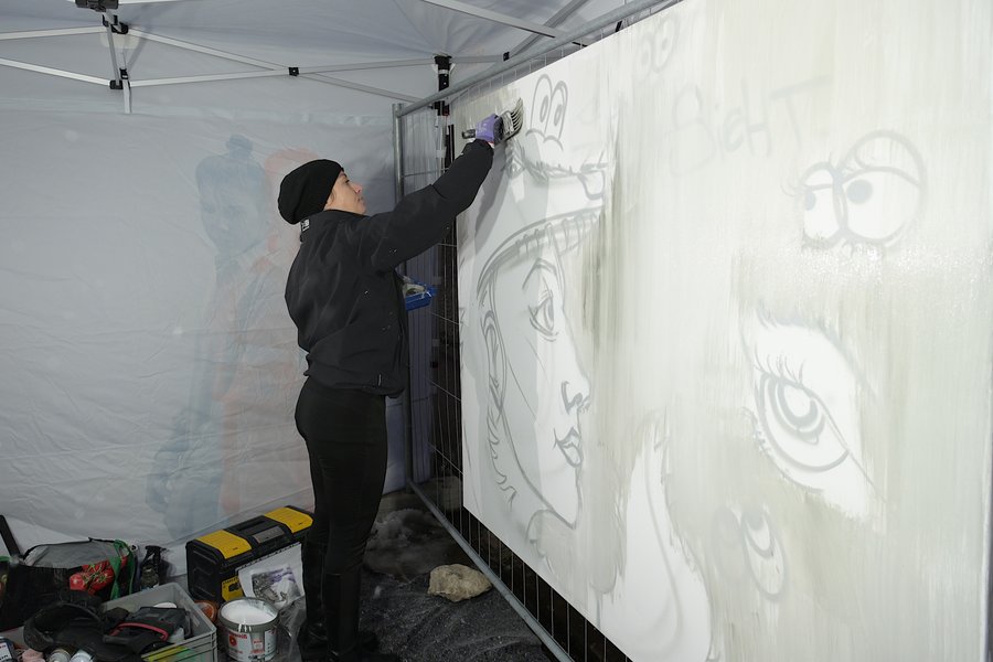 Graffitikunstwerk «Zuversicht» zum 1. Advent