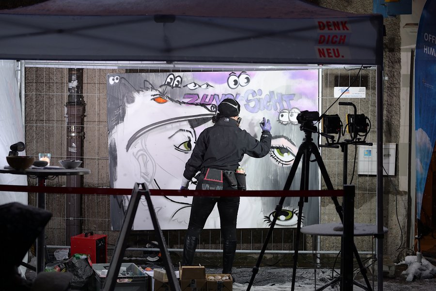 Graffitikunstwerk «Zuversicht» zum 1. Advent