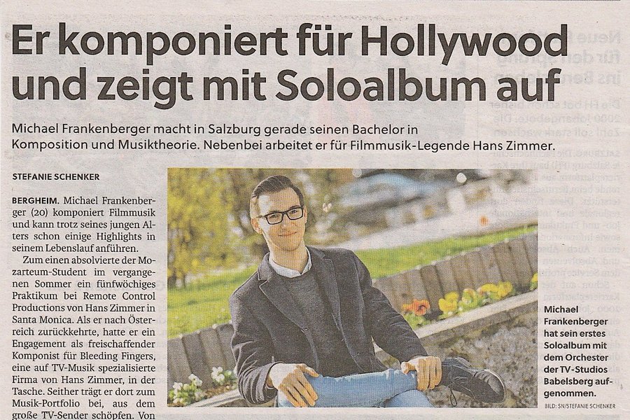 Er komponiert für Hollywood und zeigt mit Soloalbum auf, SN